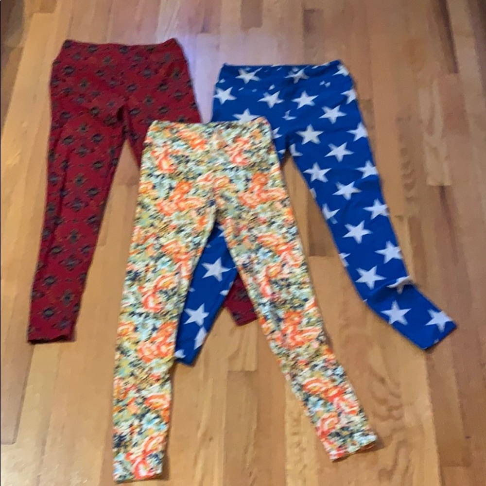 Lularoe legging bundle of 3 one size EUC!